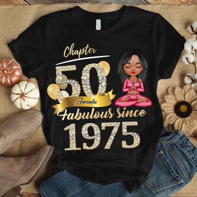 Custom Birthday Shirt, Fabulous Since 19xx Diamond, Yoga Lovers