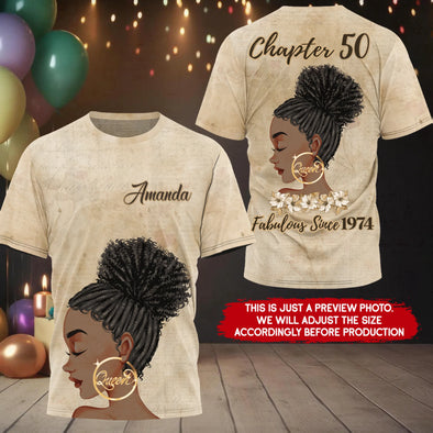 Custom Chapter Shirt, Fabulous Since 19xx Birthday AOP Shirt