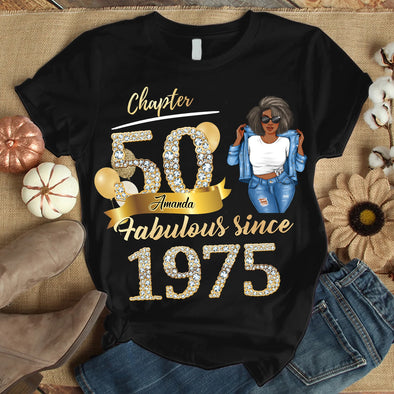 Custom Birthday Shirt, Fabulous Since 19xx Diamond, Custom Logo Shirt