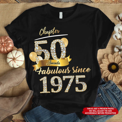 Custom Photo Shirt, Fabulous Since 19xx Diamond Shirt